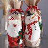 imageMr Pen Christmas Wine Bags  4 Pack Burlap Wine Bottle Covers with Drawstring for Holidays4