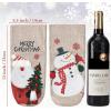 imageMr Pen Christmas Wine Bags  4 Pack Burlap Wine Bottle Covers with Drawstring for Holidays4