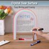 imageMr Pen Clear Acrylic Board with Stand 118quot x 89quot 3 Markers Rainbow Theme Acrylic Board for Desk Clear Acrylic Dry Erase Board with Stand Clear Dry Erase Board for Desk