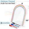 imageMr Pen Clear Acrylic Board with Stand 118quot x 89quot 3 Markers Rainbow Theme Acrylic Board for Desk Clear Acrylic Dry Erase Board with Stand Clear Dry Erase Board for Desk