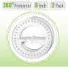 imageMr Pen Clear Protractor 4 Inch 24 Pack Clear Plastic Small Protractor School2 Pcs