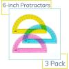 imageMr Pen Clear Protractor 4 Inch 24 Pack Clear Plastic Small Protractor School3 Pcs