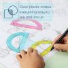 imageMr Pen Clear Protractor 4 Inch 24 Pack Clear Plastic Small Protractor School3 Pcs