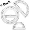 imageMr Pen Clear Protractor 4 Inch 24 Pack Clear Plastic Small Protractor School9 Pcs