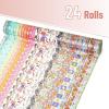 imageMr Pen Cute Washi Tape for Journaling 24 Rolls 12 x 75mm Wide ampamp 12 x 15mm Wide 3 MeterRoll Decorative Gold Foil Washi Tape Set