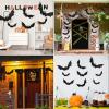 imageMr Pen Halloween Decoration Hanging Bats 3 Sizes 18 pcs Outdoor Hanging Bats Halloween