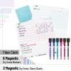 imageMr Pen Magnetic Dry Eraser Chore Board for Multiple Kids 2 Pack with 6 Eraser Cap Markers Refrigerator Magnetic Chore ChartWhite