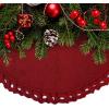 imageMr Pen Small Christmas Tree Skirt 24quot Red Knitted Christmas Skirt Tree Xmas Tree Skirt Christmas Skirts for Xmas Trees Skirt for Christmas Tree Small Tree Skirt Small 24 Inch Tree Skirt
