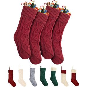 imageMr Pen Christmas Stockings 4 Pack 18quot Cream Stockings Christmas Stockings for Christmas Stocking Christmas Cream Knit Stockings Christmas Stocking Cream Christmas StockingsRed