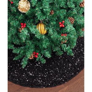imageMr Pen Christmas Tree Skirt 48 inch Black Sequin Tree Skirt Christmas Skirt Tree Xmas Tree Skirt for Christmas Tree Christmas Skirts for Xmas Trees Black Christmas Tree Skirt Black