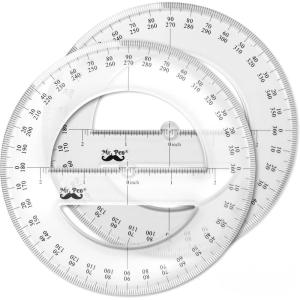 imageMr Pen Clear Protractor 4 Inch 24 Pack Clear Plastic Small Protractor School2 Pcs