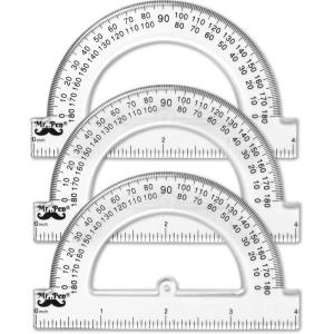 imageMr Pen Clear Protractor 4 Inch 24 Pack Clear Plastic Small Protractor School3 Pcs