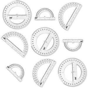 imageMr Pen Clear Protractor 4 Inch 24 Pack Clear Plastic Small Protractor School9 Pcs