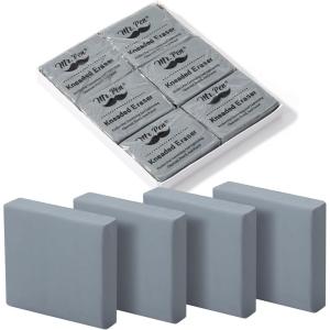 imageMr Pen Kneaded Eraser 6 Pack Grey Kneaded Erasers for Artists Art Eraser Kneadable Erasers Moldable Eraser Art Erasers for Drawing Artist Eraser Drawing Erasers Art Gum Eraser