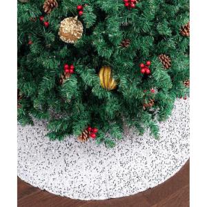 imageMr Pen Small Christmas Tree Skirt 24 inch Silver Sequin Tree Skirt Christmas Skirt Tree Xmas Tree Skirt Mini Tree Skirt Mini Christmas Tree Skirt Small Silver Christmas Tree Skirt Silver