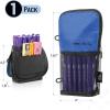 imageMr Pen Cute Pencil Case Pouch Sit ampamp Lay MeshView Design Black ampamp Blue Interior Pocket ampamp 2 Elastic Binder Loops Standing Pencil Case for Girls and Boys