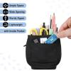 imageMr Pen Cute Pencil Case Pouch Sit ampamp Lay MeshView Design Black ampamp Blue Interior Pocket ampamp 2 Elastic Binder Loops Standing Pencil Case for Girls and Boys