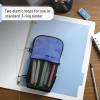 imageMr Pen Cute Pencil Case Pouch Sit ampamp Lay MeshView Design Black ampamp Blue Interior Pocket ampamp 2 Elastic Binder Loops Standing Pencil Case for Girls and Boys