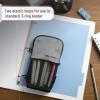 imageMr Pen Cute Pencil Case Pouch Sit ampamp Lay MeshView Design Black ampamp Gray Interior Pocket ampamp 2 Elastic Binder Loops Standing Pencil Case for Girls and Boys