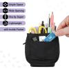 imageMr Pen Cute Pencil Case Pouch Sit ampamp Lay MeshView Design Black ampamp Purple Interior Pocket ampamp 2 Elastic Binder Loops Standing Pencil Case for Girls and Boys