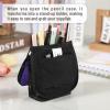 imageMr Pen Cute Pencil Case Pouch Sit ampamp Lay MeshView Design Black ampamp Purple Interior Pocket ampamp 2 Elastic Binder Loops Standing Pencil Case for Girls and Boys