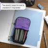 imageMr Pen Cute Pencil Case Pouch Sit ampamp Lay MeshView Design Black ampamp Purple Interior Pocket ampamp 2 Elastic Binder Loops Standing Pencil Case for Girls and Boys