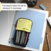 imageMr Pen Cute Pencil Case Pouch Sit ampamp Lay MeshView Design Black ampamp Yellow Interior Pocket ampamp 2 Elastic Binder Loops Standing Pencil Case for Girls and Boys
