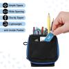 imageMr Pen Cute Pencil Case Pouch Sit ampamp Lay MeshView Design Black with Blue Zipper Interior Pocket ampamp 2 Elastic Binder Loops Standing Pencil Case for Girls and Boys