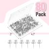 imageMr Pen Double Headed Picture Hanging Nails 100 pcs Double Headed Nails with Storage Box Black Thumb Tacks for Wall Black Push Pins for Wall Pins for HangingSilver