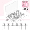 imageMr Pen Double Headed Picture Hanging Nails 100 pcs Double Headed Nails with Storage Box Black Thumb Tacks for Wall Black Push Pins for Wall Pins for HangingSilver