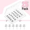 imageMr Pen Double Headed Picture Hanging Nails 100 pcs Double Headed Nails with Storage Box Black Thumb Tacks for Wall Black Push Pins for Wall Pins for HangingSilver