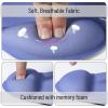 imageMr Pen Ergonomic Mouse Pad with Wrist Rest Dusky BluePurple Breathable Fabric with Memory Foam Cushion NonSlip Rubber Base Gel Mouse Pad with Wrist Support