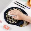 imageMr Pen Ergonomic Mouse Pad with Wrist Rest Light Gray Breathable Fabric with Memory Foam Cushion NonSlip Rubber Base Gel Mouse Pad with Wrist SupportGolden Tree