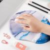 imageMr Pen Ergonomic Mouse Pad with Wrist Rest Light Gray Breathable Fabric with Memory Foam Cushion NonSlip Rubber Base Gel Mouse Pad with Wrist SupportGlacial Blue Marble