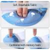 imageMr Pen Ergonomic Mouse Pad with Wrist Rest Light Gray Breathable Fabric with Memory Foam Cushion NonSlip Rubber Base Gel Mouse Pad with Wrist SupportGlacial Blue Marble