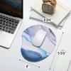 imageMr Pen Ergonomic Mouse Pad with Wrist Rest Light Gray Breathable Fabric with Memory Foam Cushion NonSlip Rubber Base Gel Mouse Pad with Wrist SupportGlacial Blue Marble