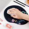 imageMr Pen Ergonomic Mouse Pad with Wrist Rest Light Gray Breathable Fabric with Memory Foam Cushion NonSlip Rubber Base Gel Mouse Pad with Wrist SupportMidnight Bloom