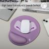 imageMr Pen Ergonomic Mouse Pad with Wrist Rest Light Gray Breathable Fabric with Memory Foam Cushion NonSlip Rubber Base Gel Mouse Pad with Wrist SupportPurple