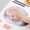 imageMr Pen Ergonomic Mouse Pad with Wrist Rest Light Gray Breathable Fabric with Memory Foam Cushion NonSlip Rubber Base Gel Mouse Pad with Wrist SupportPink Marble Luxe