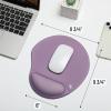 imageMr Pen Ergonomic Mouse Pad with Wrist Rest Light Gray Breathable Fabric with Memory Foam Cushion NonSlip Rubber Base Gel Mouse Pad with Wrist SupportPurple