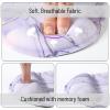 imageMr Pen Ergonomic Mouse Pad with Wrist Rest Light Gray Breathable Fabric with Memory Foam Cushion NonSlip Rubber Base Gel Mouse Pad with Wrist SupportPink Marble Luxe