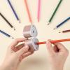 imageMr Pen Handheld Pencil Sharpener for Colored Pencils 6 Pack 3 Holes with Different Sizes Large Waste Box Soft Pastel Barrels Colored Pencil Sharpeners ManualBoho Theme