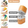 imageMr Pen Handheld Pencil Sharpener for Colored Pencils 6 Pack 3 Holes with Different Sizes Large Waste Box Soft Pastel Barrels Colored Pencil Sharpeners ManualRetro Colors
