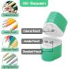 imageMr Pen Handheld Pencil Sharpener for Colored Pencils 6 Pack 3 Holes with Different Sizes Large Waste Box Soft Pastel Barrels Colored Pencil Sharpeners ManualSpring Colors