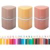 imageMr Pen Handheld Pencil Sharpener for Colored Pencils 6 Pack 3 Holes with Different Sizes Large Waste Box Soft Pastel Barrels Colored Pencil Sharpeners ManualPink  Purple  Blue