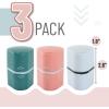 imageMr Pen Handheld Pencil Sharpener for Colored Pencils 6 Pack 3 Holes with Different Sizes Large Waste Box Soft Pastel Barrels Colored Pencil Sharpeners ManualWhite  Green  Pink