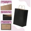 imageMr Pen Paper Gift Bags with Handles 32 Pack 76quot x 47quot x 106quot Black Medium Size Craft Paper Bags with Handles Bulk Party Favor Bag
