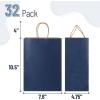 imageMr Pen Paper Gift Bags with Handles 32 Pack 76quot x 47quot x 106quot Navy Blue Medium Size Craft Paper Bags with Handles Bulk Blue Party Favor Bag