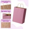 imageMr Pen Paper Gift Bags with Handles 60 Pack 76quot x 47quot x 106quot Light Pink Medium Size Craft Paper Bags with Handles Bulk Party Favor Bags
