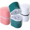 imageMr Pen Handheld Pencil Sharpener for Colored Pencils 6 Pack 3 Holes with Different Sizes Large Waste Box Soft Pastel Barrels Colored Pencil Sharpeners ManualWhite  Green  Pink